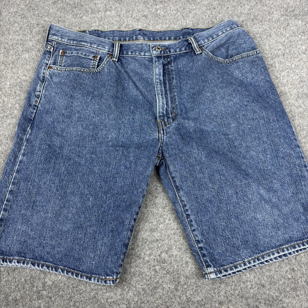Levi's 505 Denim Shorts Men's 38 Y2K Skater Relaxed Baggy Blue Denim Casual EUC